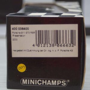 Minichamps porsche 911 gt3 rsr 2003 , 400 036400 ,1:43
