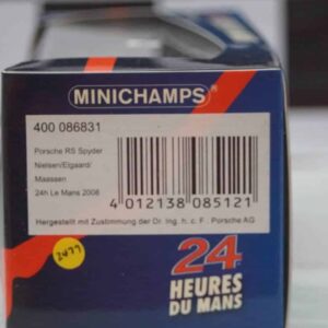 Minichamps porsche rs spyder 24h le mans 2008, 400 086831 ,1:43