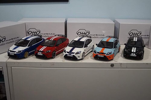 Otto ford focus rs mk2 le mans 2010 ,set of all 5 liveries 1:18