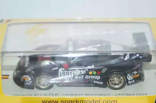 Spark porsche 911 gt3 r 24h spa 2020 1:43 resin sb395 ltd 500