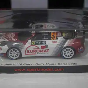 Spark alpine a110 rally monte carlo 2022 c.casanova 1:43 resin s6705