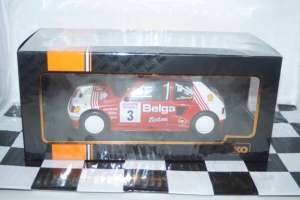 Ixo peugeot 205 t16 rally ypres #3 1985 rmc135.22 1:18 diecast