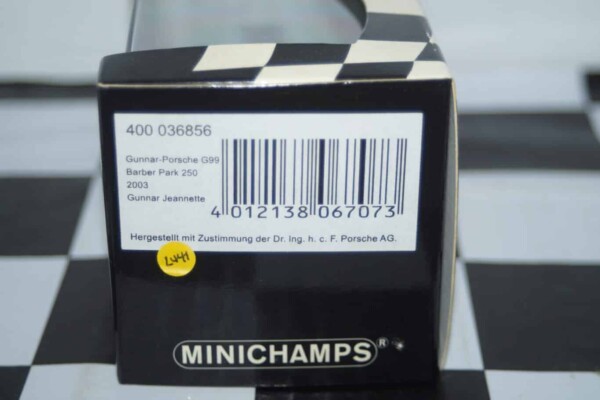 Minichamps gunner-porsche barber park 250 2003, 400 036856