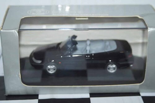 Minichamps (based) dealer box 900 9-3 saab convertible in black, 75 745612