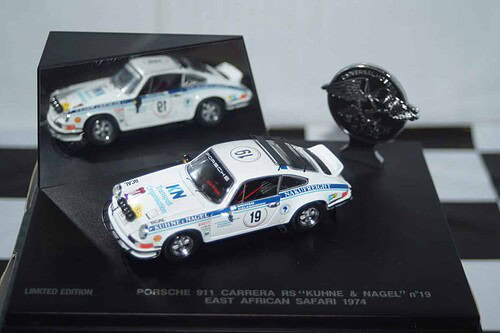 Universal hobbies porsche rs "k.n.n" #19 east african safari 1973 1:43 1602
