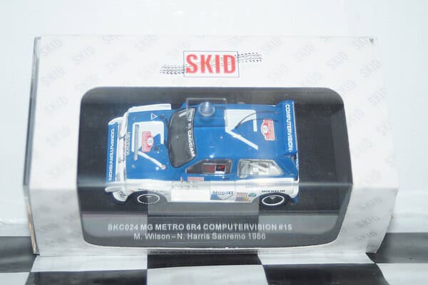 Vitesse / skid mg metro 6r4 #15 computervision san remo 1986 m.wilson 1:43 skc024