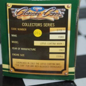 Corgi (classic cars) ford lotus cortina white 1:36th d708/1