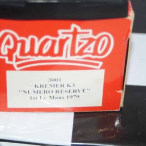 Quartzo porsche 935 kremer k3 "numero reserve" 1st le mans 1979 3001