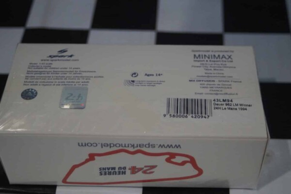 Spark dauer porsche 962 winner 24h le mans 1994 1:43 ref 43lm94