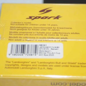 Spark lamborghini huracan winner spas 2020 1:43 ref sb381