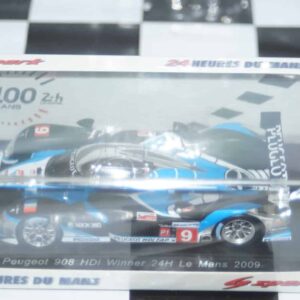 Spark peugeot 908 hdi winner 24h le mans 2009 (signed) 1:43 ref 43lm09
