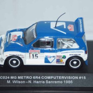 Vitesse / skid mg metro 6r4 #15 computervision san remo 1986 m.wilson 1:43 skc024
