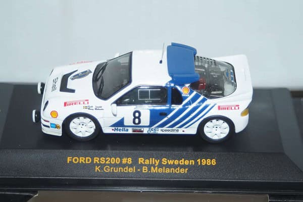 Ixo ford rs200 rally d'ypres 1986 #5 r.droogmans rac066 1:43