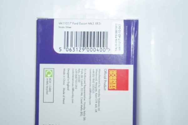 Vanguards ford escort mk3 xr3i silver 1/43 ref va11017