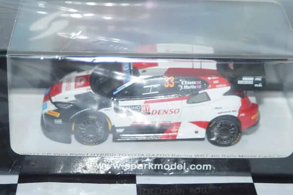 Spark toyota gr yaris rally wrt 2nd rally monte carlo #69 2023 k.rovanpera 1:43 resin s6720