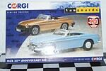 Corgi vanguards mgb 50th anniversary twin pack blue and bronze mg1002 1:43