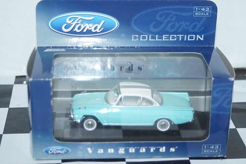 Vanguards ford capri 109e gt turquoise and white ref va03400