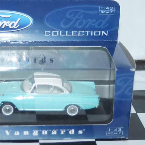 Vanguards ford capri 109e gt turquoise and white ref va03400
