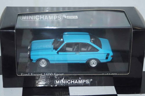 Minichamps ford escort mk2 1600 sport 1975 blue 3 door lhd 1:43
