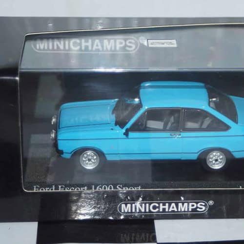 Minichamps ford escort mk2 1600 sport 1975 blue 3 door lhd 1:43