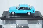 Minichamps ford escort mk2 1600 sport 1975 blue 3 door lhd 1:43