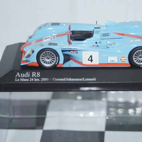 Minichamps audi r8s 2nd place le mans 2000 team joest 1:43 430 000909