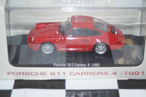 Atlas editions ixo based porsche 911 carrera 4 1991 red 1:43 diecast