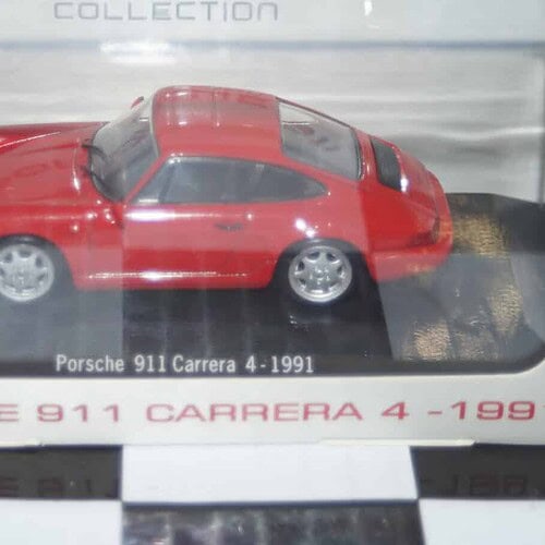Atlas editions ixo based porsche 911 carrera 4 1991 red 1:43 diecast