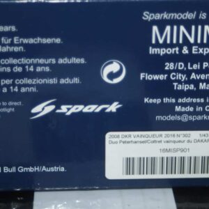Spark peugeot 2008 dkr vainqueur 2016 1:43 resin 16misp901(dealer box)