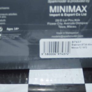 Spark brabham bt38 winner monza f2 1972 #1 g.hill 1:43 resin s7437