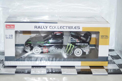 Sunstar ford focus rs wrc 2010 rallyday show at castle combe circuit ken block ref 3956 1:18 scale