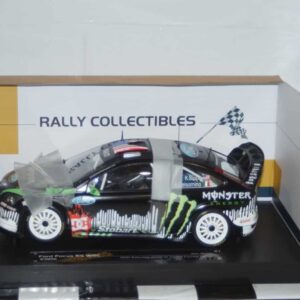 Sunstar ford focus rs wrc 2010 rallyday show at castle combe circuit ken block ref 3956 1:18 scale