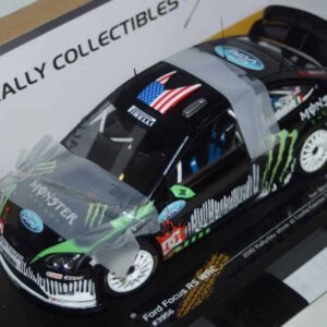 Sunstar ford focus rs wrc 2010 rallyday show at castle combe circuit ken block ref 3956 1:18 scale