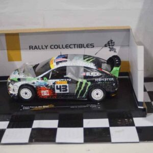 Sunstar ford focus rs wrc 2010 rallyday show at castle combe circuit ken block ref 3956 1:18 scale