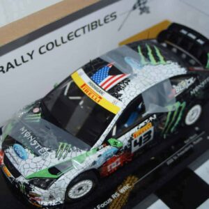 Sunstar ford focus rs wrc 2010 rallyday show at castle combe circuit ken block ref 3956 1:18 scale