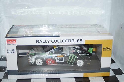 Sunstar ford focus rs wrc 2010 rallyday show at castle combe circuit ken block ref 3956 1:18 scale