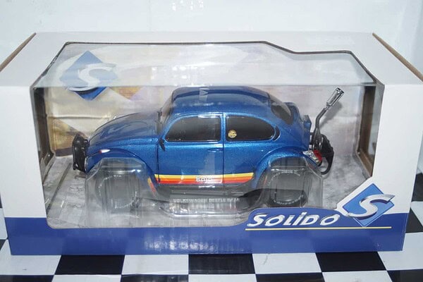 Solido volkswagen beetle baja metallic blue 1975 1:18 diecast s1809601