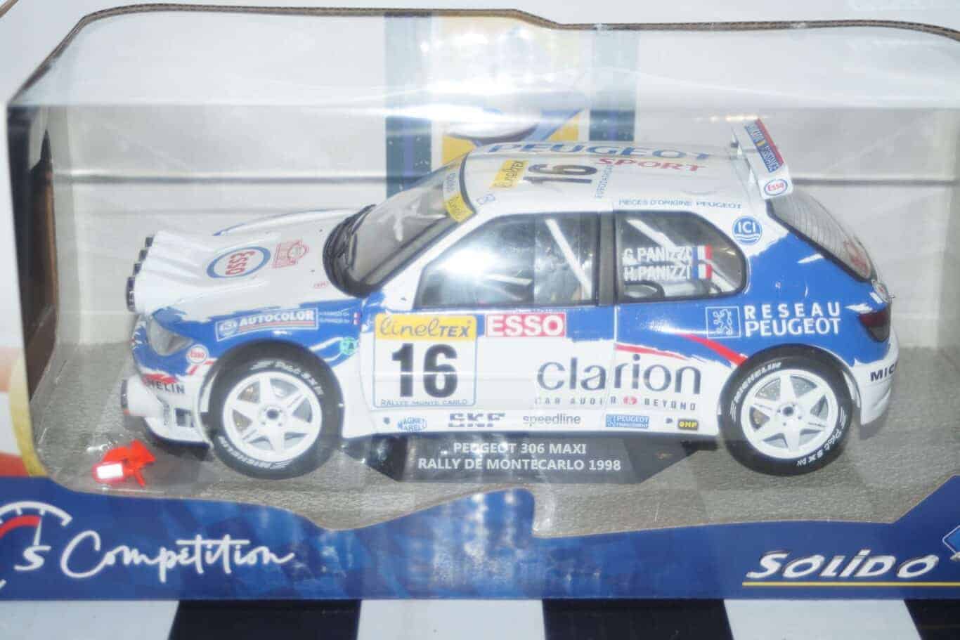 Peugeot 306 Maxi Black Rallye du Mont Blanc 2021 1/18 SOLIDO S1808301