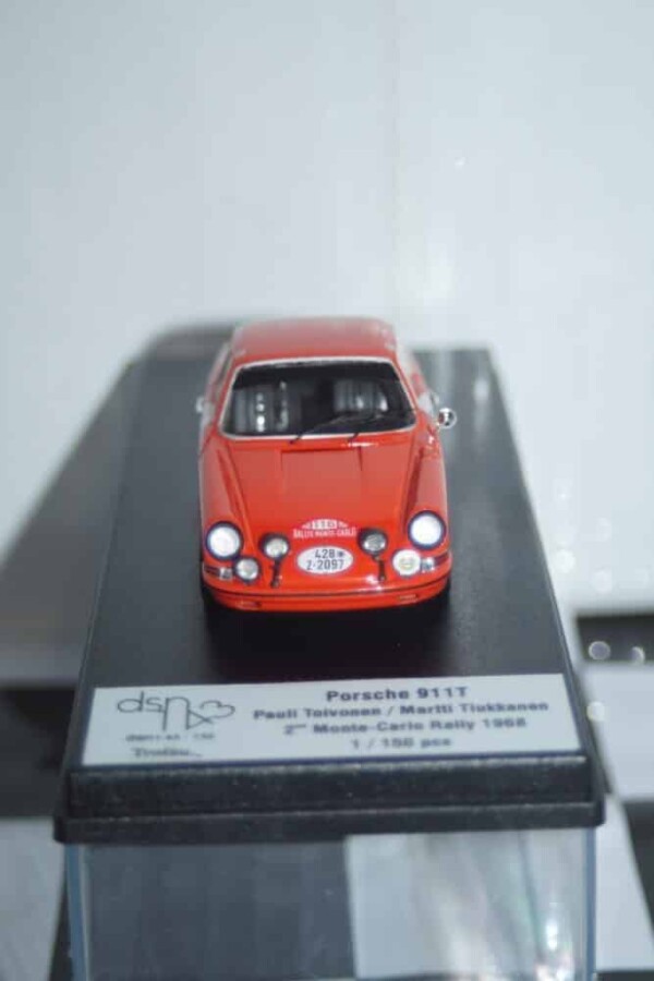 Trofeu porsche 911 t 2nd monte carlo rally 1968 p.toivonen 1/43 dsn1:43-132