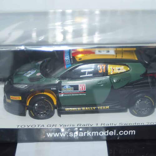 Spark toyota yaris gr rally sweden 2023 l.bertelli #37 1:43 resin s6730