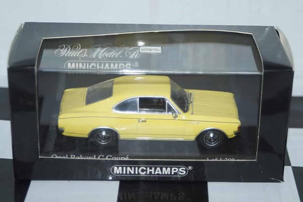 Minichamps opel rekord c coupe yellow 1966 430 046125