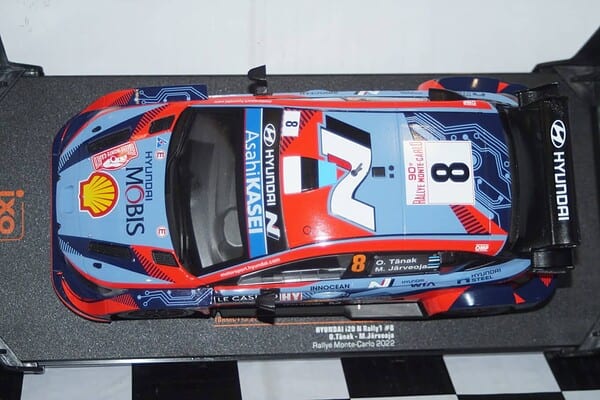 Ixo hyundai i20 wrc monte carlo 2022 o.tanak 1:18
