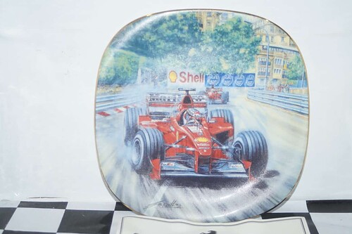Bradford exchange gran premio di monaco 1999 ferrari plate & certificate