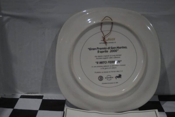 Bradford exchange gran premio di san marino 2000 ferrari plate & certificate
