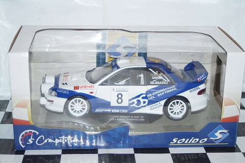 Solido subaru impreza wrc 99 rally monza 2000 rossi 1:18 diecast s1807403