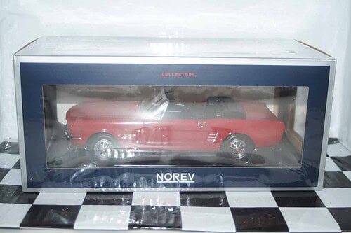 Norev ford mustang convertible 1966 red 1:18 scale 182810