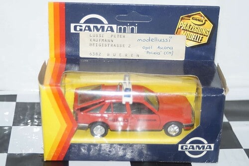 Gama opel ascona vauxhall cavalier feuerwehr 1140 in 1:43 scale