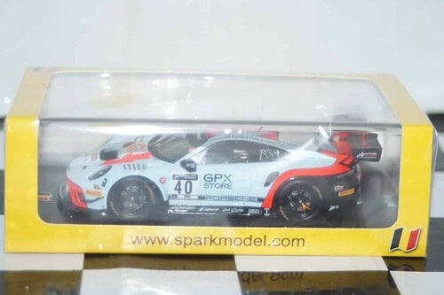 Spark porsche 911 gt3 r gpx racing 24h spa 2020 #40 1:43 resin sb378