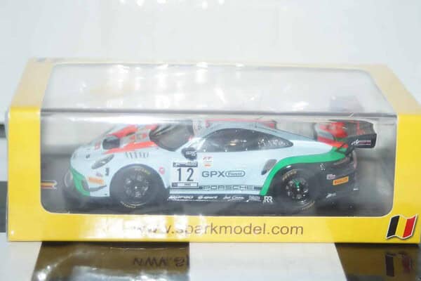 Spark porsche 911 gt3 r gpx racing 4th 24h spa 2020 #12 1:43 resin sb373