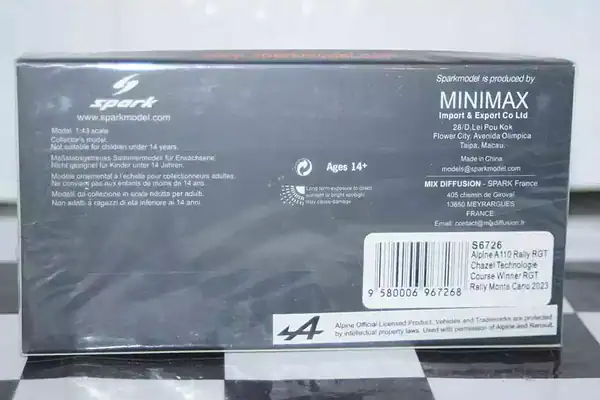 Spark alpine a110 rally rgt course winner monte carlo 2023 #67 1:43 resin s6726
